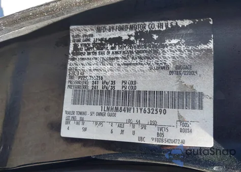 2001 Lincoln Town Car Executive from USA, damaged, VIN 1LNHM84W11Y632590